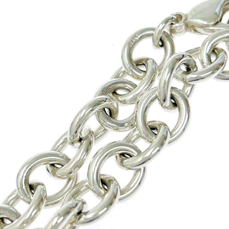 Tiffany & Co Silver Gold Heart Arrow Combination Bracelet 47.0g 925 750