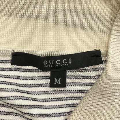 Gucci Marine Striped Knit Polo Shirt White M