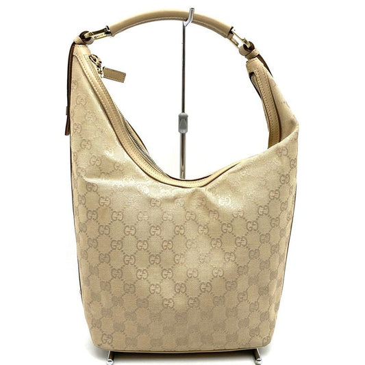 Gucci 73885 Shoulder Bag One Shoulder Gold Hardware Beige GG Canvas Leather