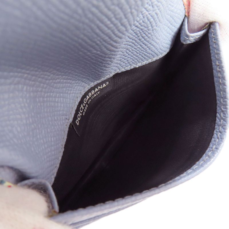 Christian DIOR Flower Card Case Leather Women