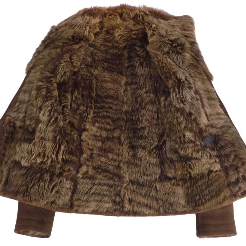 Loewe Jacket Leather Jacket Mouton Fur Outerwear
