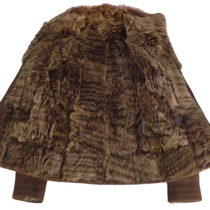 Loewe Jacket Leather Jacket Mouton Fur Outerwear