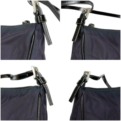 Prada Accessory Pouch Mini Handbag Tessuto Nylon Quilted Purple