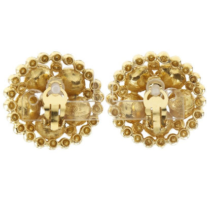 Chanel Vintage Gold Plated And Faux Pearl 25 Ladies 54.3g Earring