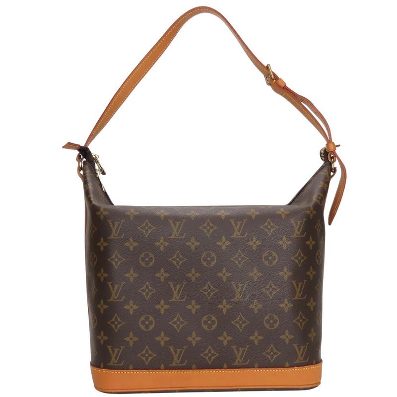 Louis Vuitton Shoulder Bag Amfersley M47275 Monogram Nubuck Leather Brown Gold