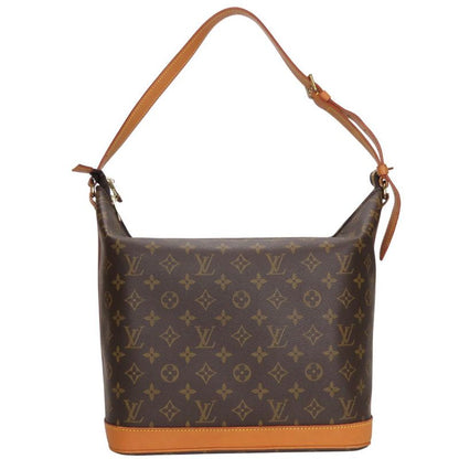 Louis Vuitton Shoulder Bag Amfersley M47275 Monogram Nubuck Leather Brown Gold