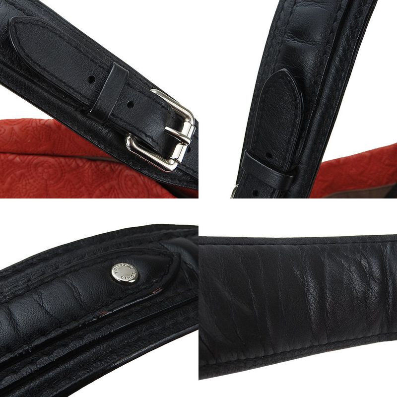 Louis Vuitton Shoulder Bag Hobo GM M93155 Monogram Anthea Leather Red Black One