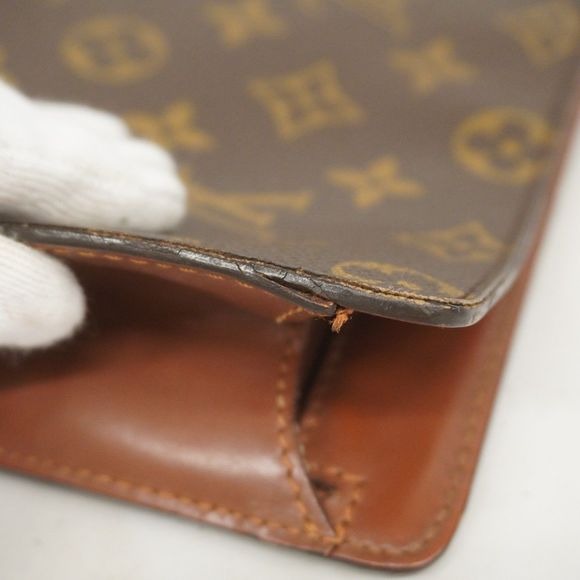 Louis Vuitton Clutch Bag Monogram Pochette Homme M51795 Brown Men Women Unisex