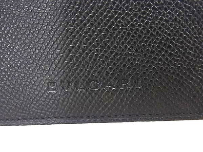 Bvlgari Leather Card Case Card Holder Business Card Holder Men Women Black