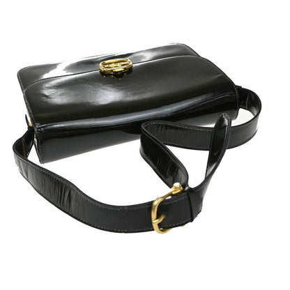 Celine Carriage Motif Shoulder Bag Enamel Navy 31ka940