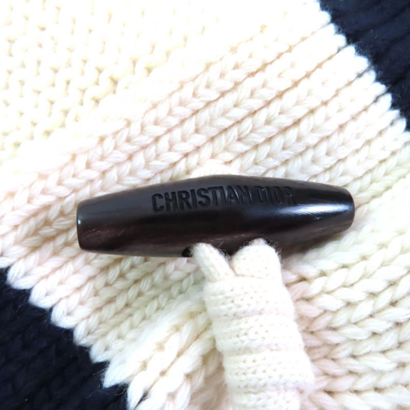 Christian DIOR 21AW 144m01am318 Cashmere Blend Striped Sailor Collar Knit