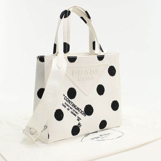Prada 2WAY 1bg391 Tote Bag Canvas Scuff Deuce