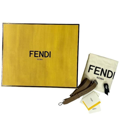 Fendi 7va529 Peekaboo Iseeu Medium Handbag 2WAY Tote Bag Calf Leather Brown