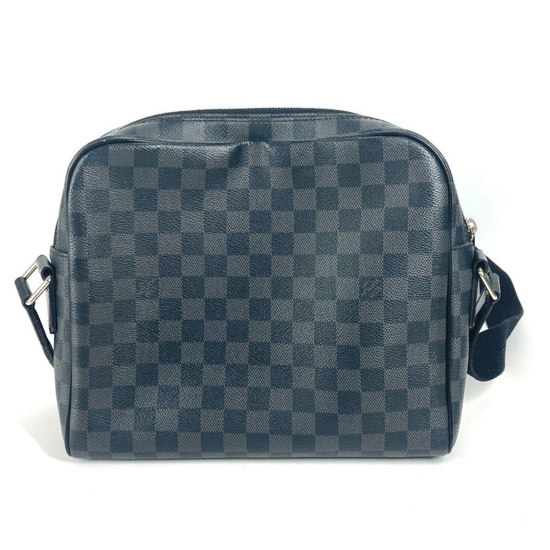 Louis Vuitton Shoulder Bag Dayton PM N41408 Damier Graphite Canvas Black