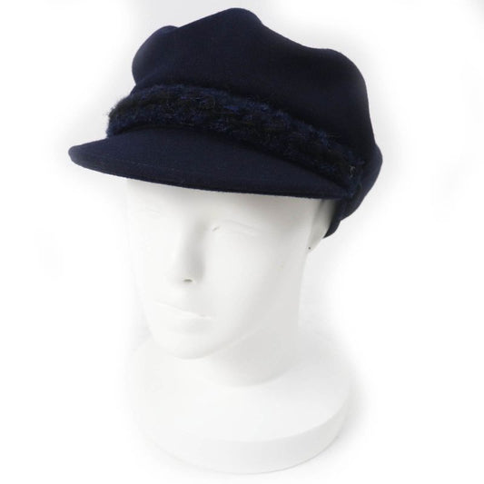 CHANEL 2019 19V With Coco Mark Tweed Use Cassock Dark Navy S Made In Germany