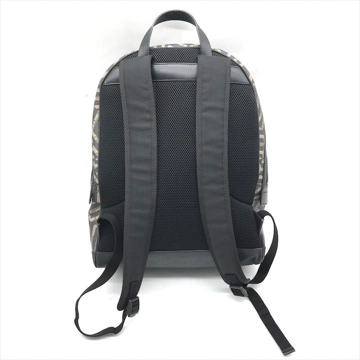 Gucci GG Supreme Ggcarre Backpack Leather Khaki Beige Black