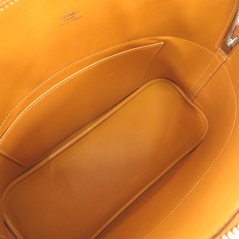 Hermes Bolide 31 Vaux Chamonix Natural Silver Hardware □K Engraved Handbag
