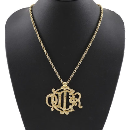 Dior Emblem Logo Vintage Gold Plated Gold Ladies 74.6g Necklace