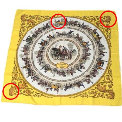 Hermes Carre 90 Carre 90 Scarf Ron Chien Walk To Scarf Hermes Yellow