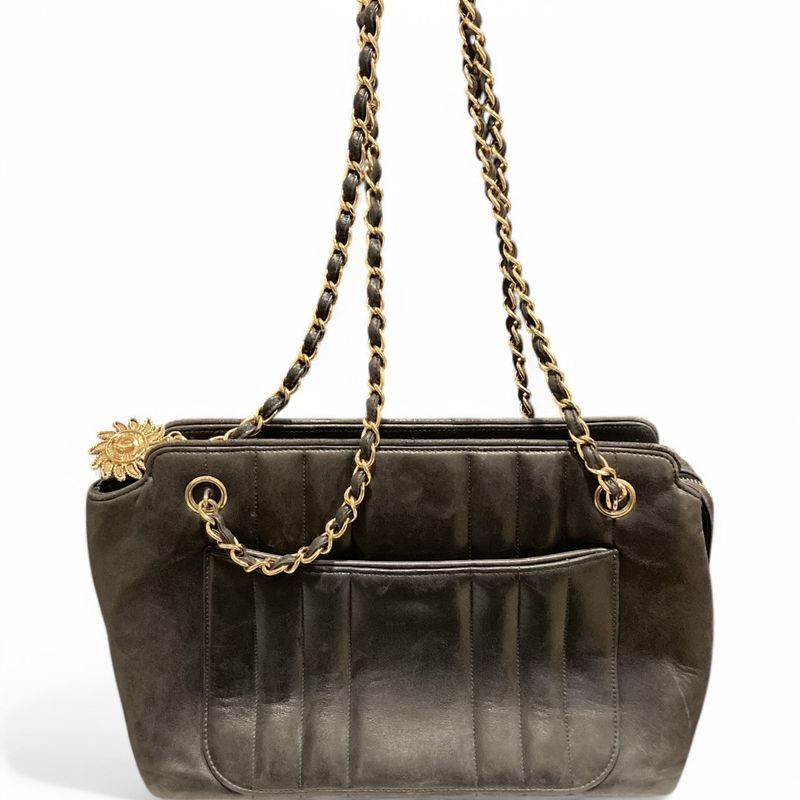 Chanel ⑤ 3249837 Coco Mark Leather Shoulder Bag With Charm Ladies Brown -