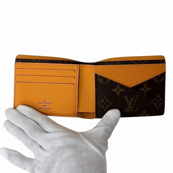 Louis Vuitton Monogram Macassar Portefeuille M82538 Bifold Wallet Card Case