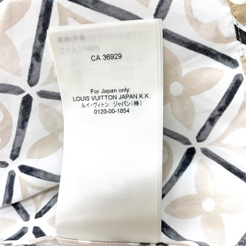 Louis Vuitton By The Pool Blouse Shirt Cotton Beige Monogram Cape