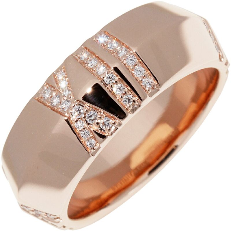 Tiffany & Co Ring 18K Pink Gold Diamond 020ct Atlas X Closed Wide Ring