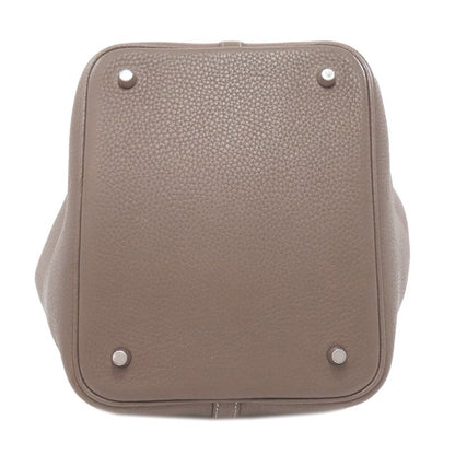 Hermes Picotin Lock MM Etope Silver Hardware Handbag Taurillon Women