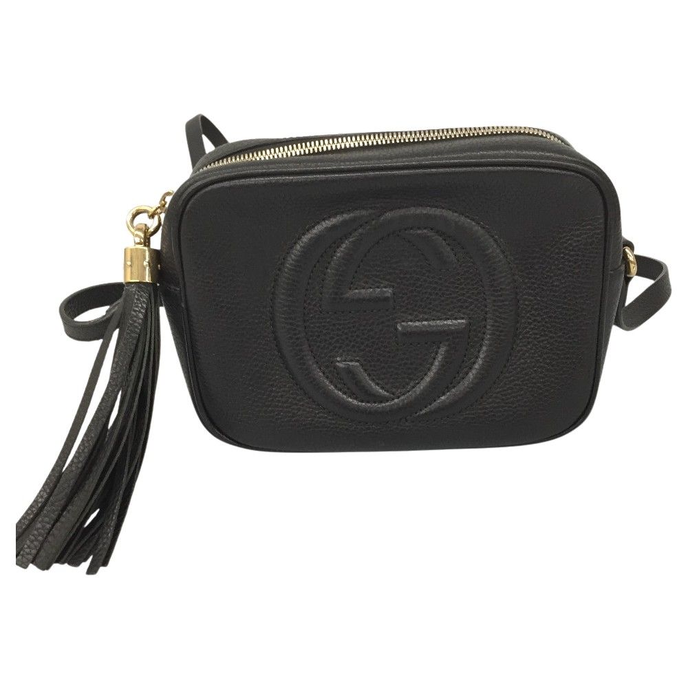 Gucci Shoulder Bag Small Leather Soho Internal Stain 308364 Black