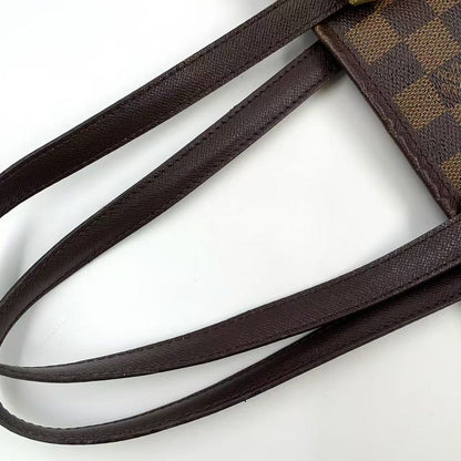 Louis Vuitton Marais Damier Ebene Damier Ebene Leather × PVC Brown Tote Bag