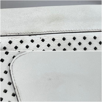 Louis Vuitton Noe Shoulder Bag Perforated Leather White 13ka919