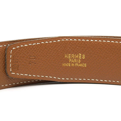 Hermes H Belt 70 Black And Gold □B 1988