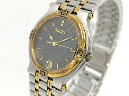 Gucci Wristwatch Men's Quartz SS Gray Dial 9000m