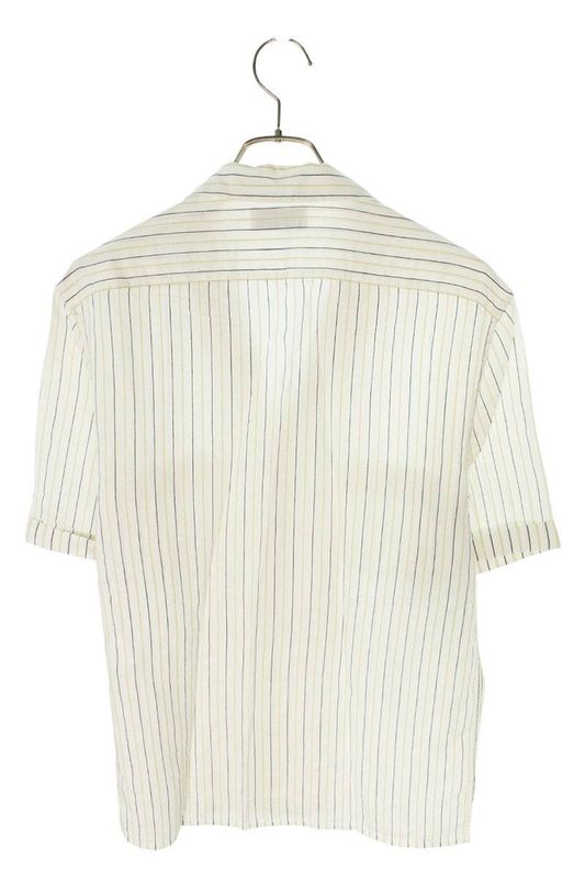Saint Laurent Paris 637283 Y1c28 Striped Open Collar Short Sleeve Shirt Men 38