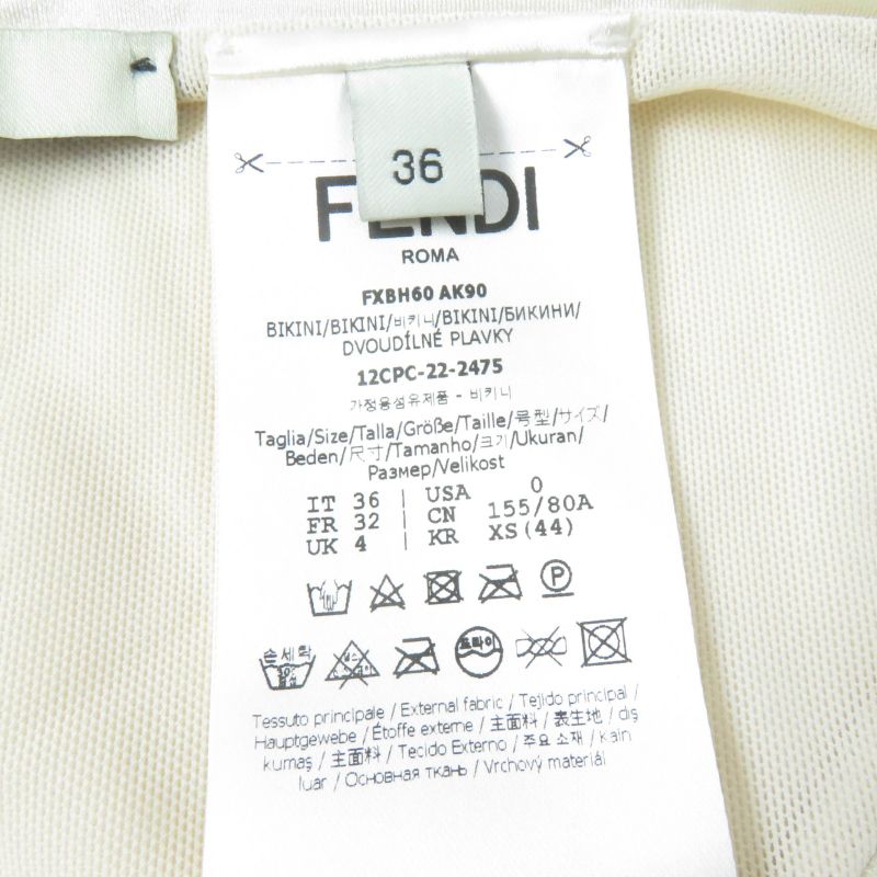 Fendi 22SS Fxbh60 FF Logo Hardware Swimwear Swimsuit Swimwear Bikini Top And