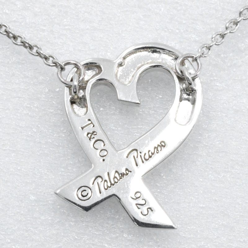 Tiffany & Co Loving Heart Paloma Picasso 925 Silver Ladies 2.4g Necklace