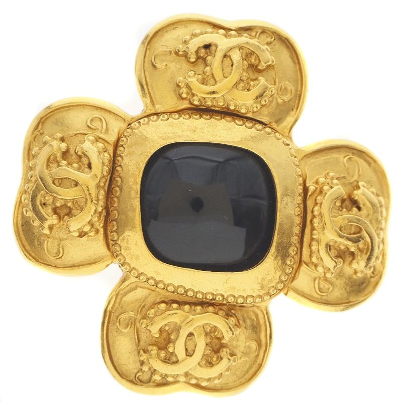 Chanel Coco Mark Vintage Gold Plated 96A Ladies 27.7g Brooch