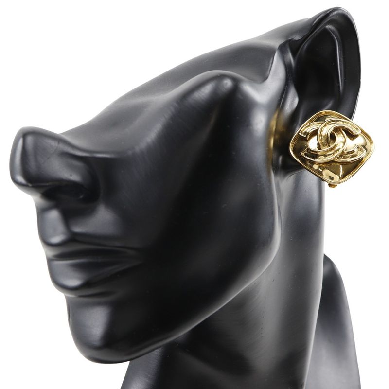 Chanel Coco Mark Vintage Gold Plated 94P Ladies 18.9g Earring