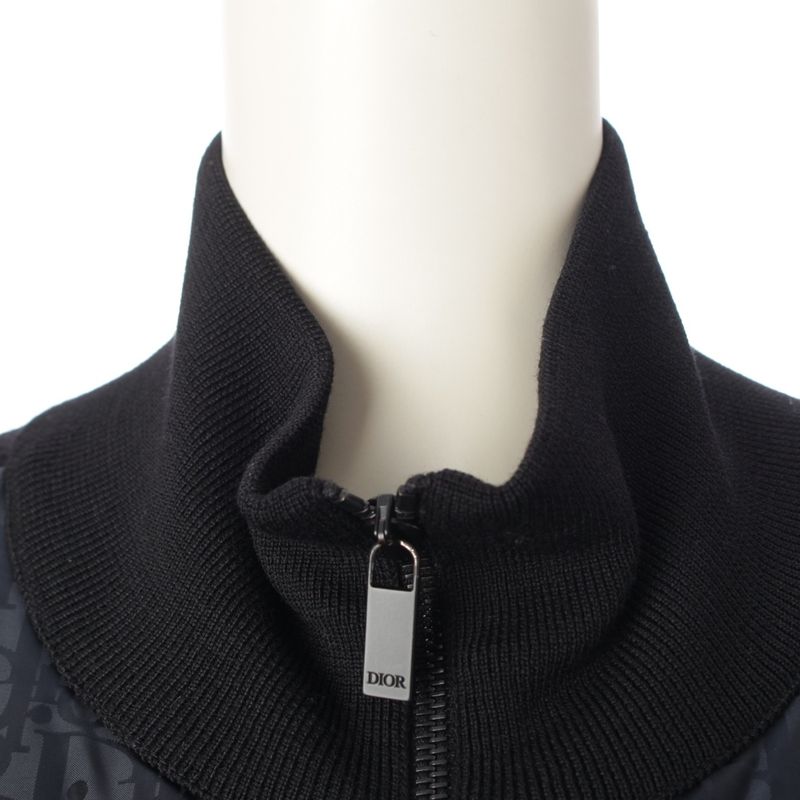 Dior Oblique Knit Cut Cotton Jacket Blouson Outerwear 213m435at373 Black M