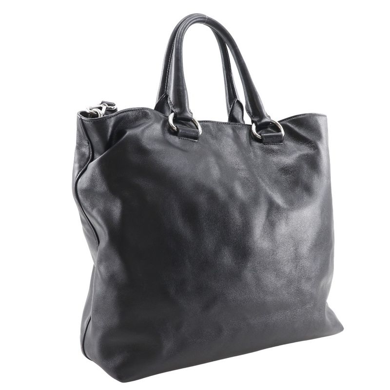 Prada Logo Ws7654 Leather Black Ladies Tote Bag