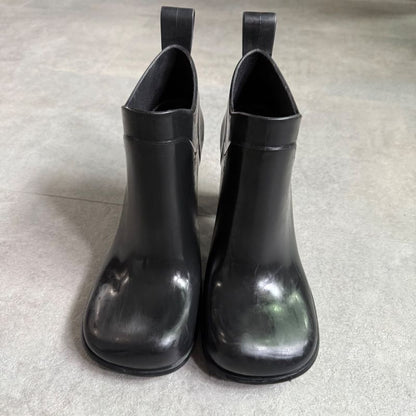 Bottega Veneta Rain Short Boots 38 25cm (9.84in) Black Storage Bag Rubber Boots