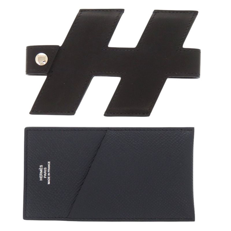 Hermes H Tag Vaux Epson Vorsoft Blue Indigo Black Silver Hardware Z Engraved