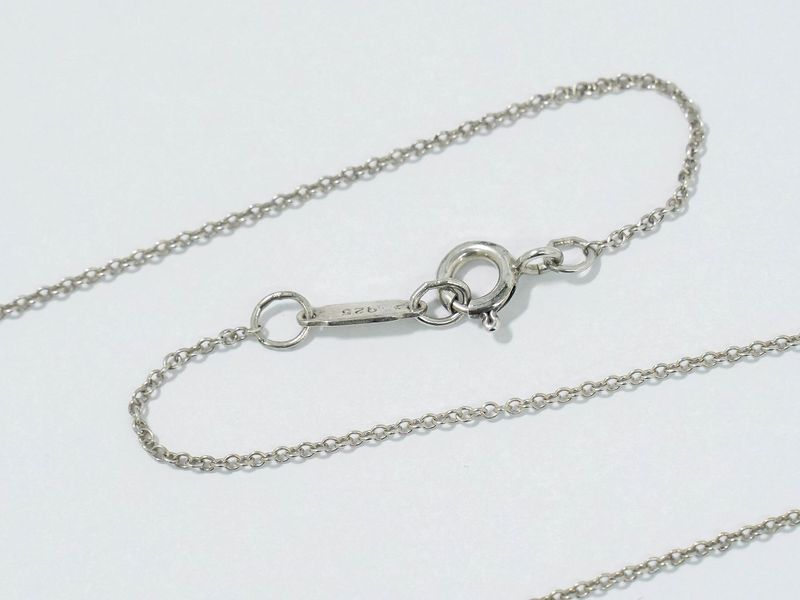 Authentic Tiffany & Co Tiffany & Co Atlas Bar Plate 925 Necklace Pendant Silver
