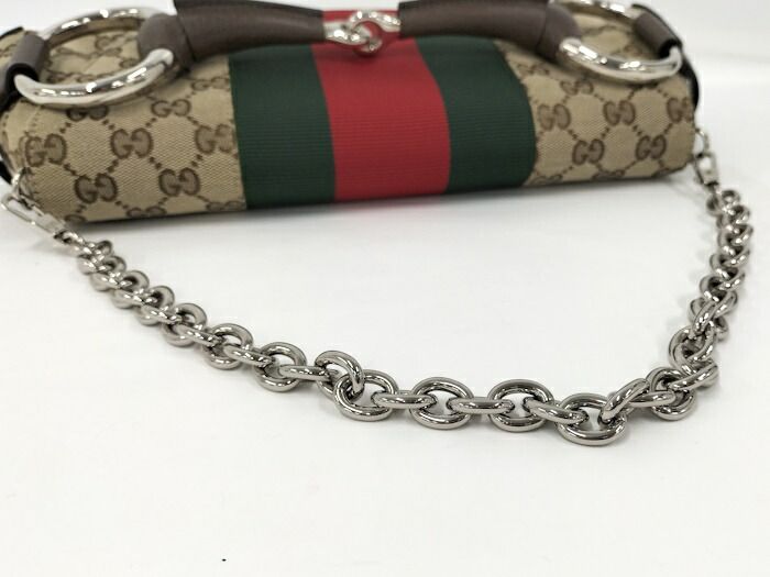 Gucci Shoulder Bag GG Canvas Horsebit Canvas Brown 764255