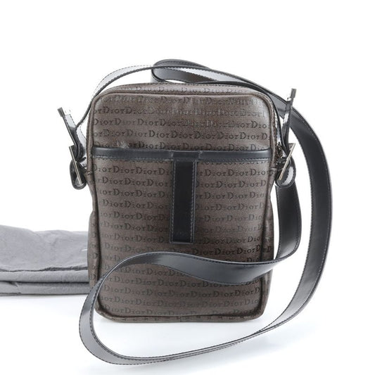 Dior Leather Shoulder Bag Crossbody Messenger Business Brown Commuter Tote