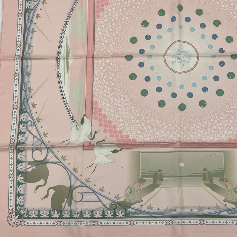 Hermes Carre 90 Once-in-a-lifetime Scarf Pink