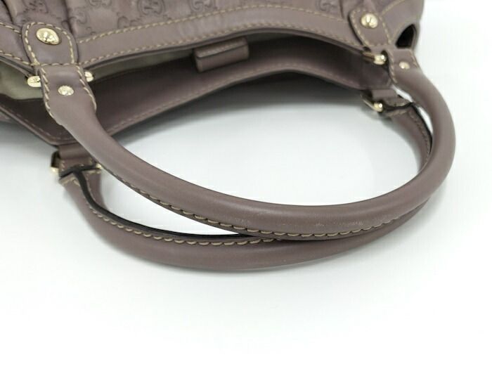 Gucci Sookie Handbag Leather Purple 211943