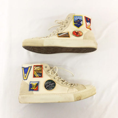 Louis Vuitton High Cut Sneakers - Tattoo Line Patch Notation Size 7