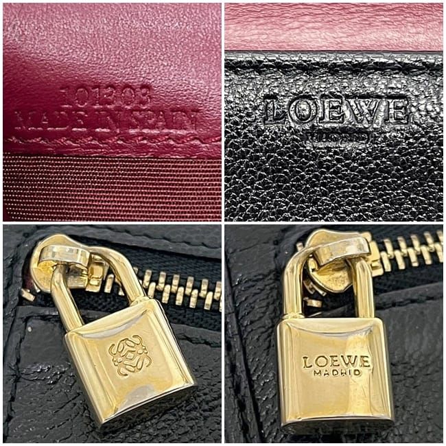 Loewe Bifold Long Wallet Black Amazona Excellent Condition Wallet Leather