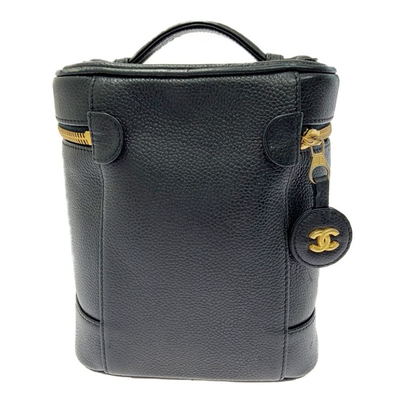 Chanel Caviar Skin Vanity Bag Black 424897 Handbag
